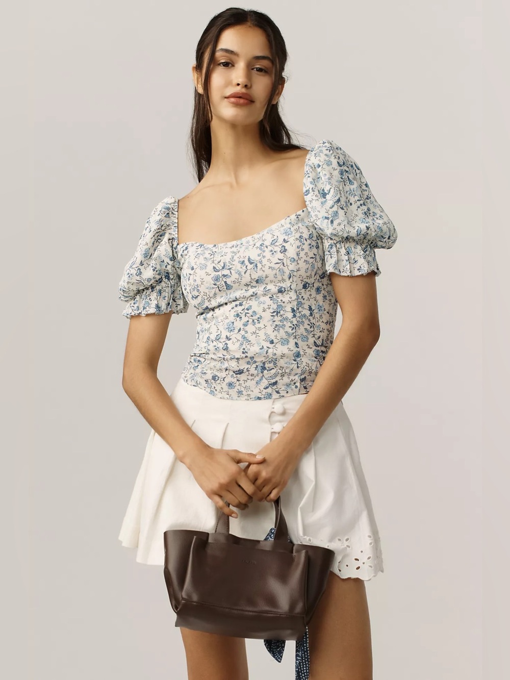 Reformation Marin Puff Sleeve Blouse